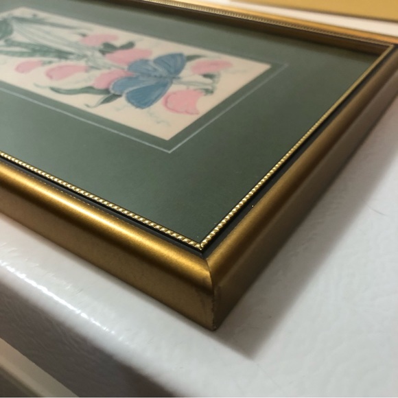 Cash's Collector Series Silk Woven Picture Common Blue Butterfly Sweet Peas J&J - Picture 8 of 16